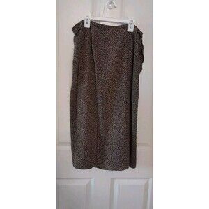 Vintage Mevisto Wrap Skirt With Cheetah Design Size 12. B48